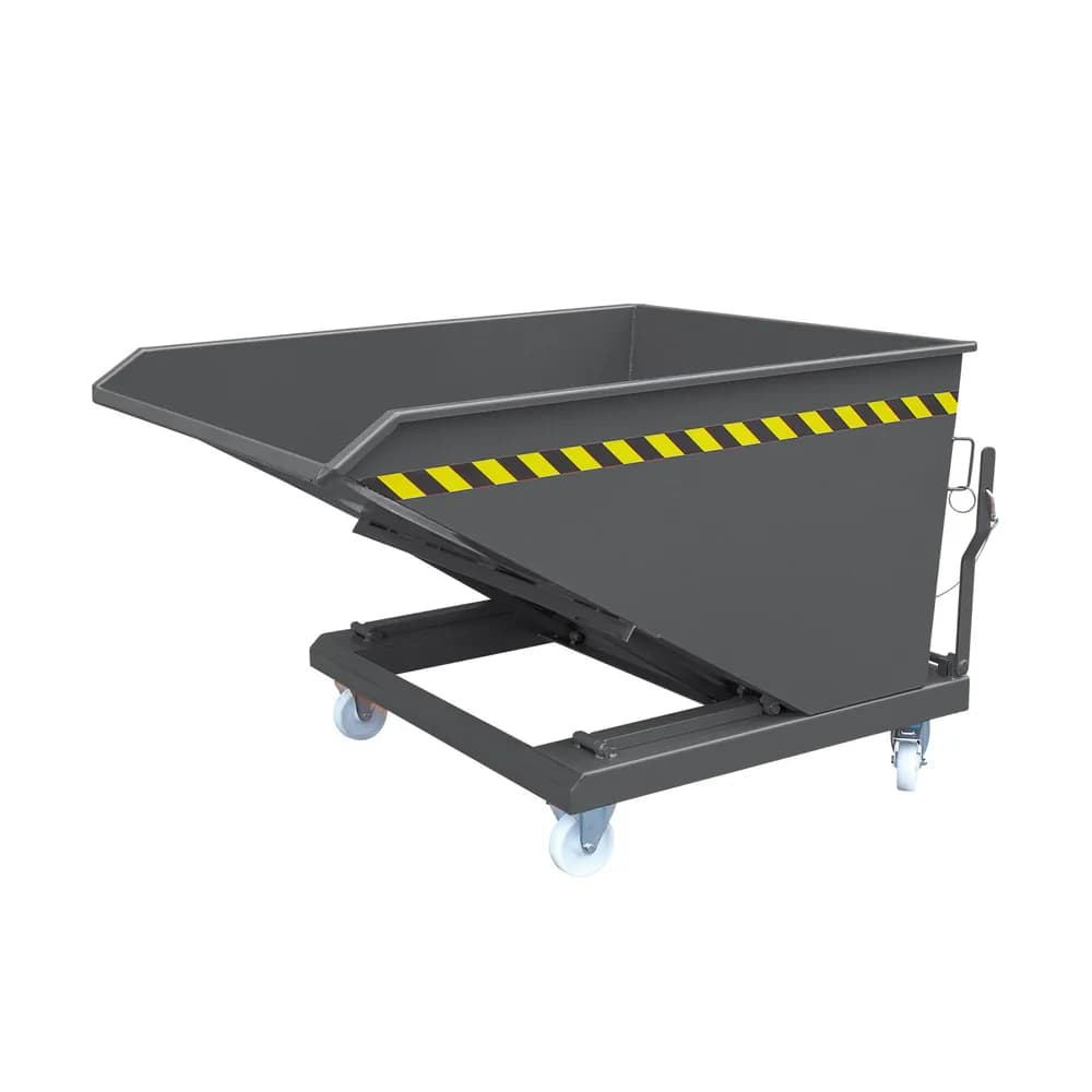 Eichinger® - Kippbehälter in niedriger Bauhöhe, 1000 kg, 500 Liter, anthrazitgrau