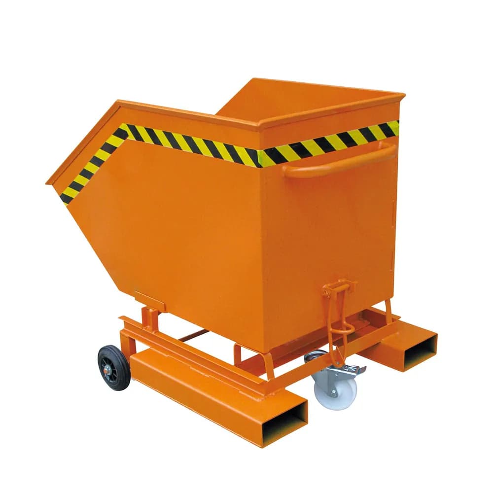 Eichinger® - Kastenwagen mit Rollen und Einfahrtaschen, 300 kg, 250 Liter, reinorange