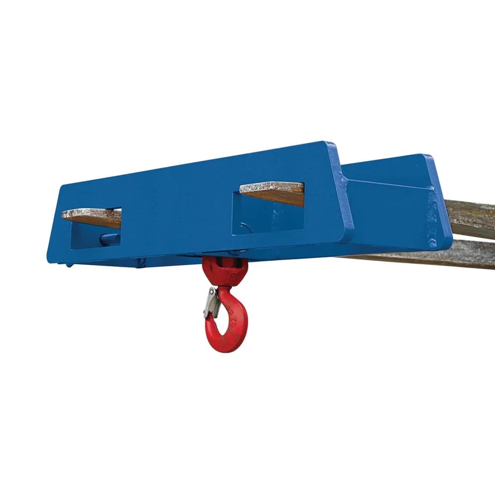 Eichinger® - Lasthaken Stapler-Aufsatz über zwei Gabelzinken, 5000 kg, enzianblau