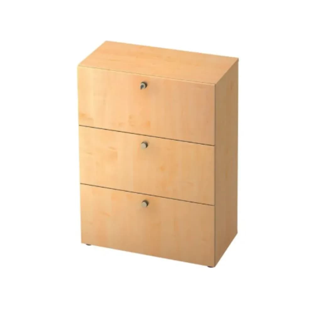 Hammerbacher - Hängeregisterschrank, Ahorn, 3 Hängeregistervollauszüge, 80x42x110mm