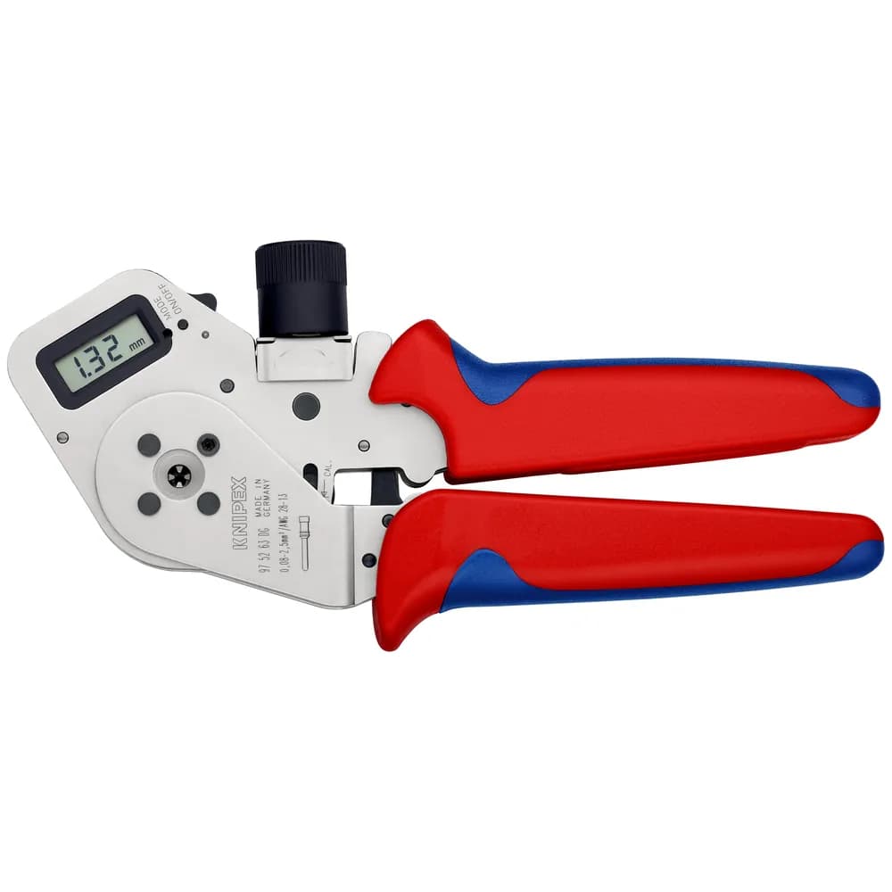 KNIPEX® - 97 52 63 DG Vierdornpresszange gedrehte Kontakte, Mehrkomponenten-Hüllen 195mm