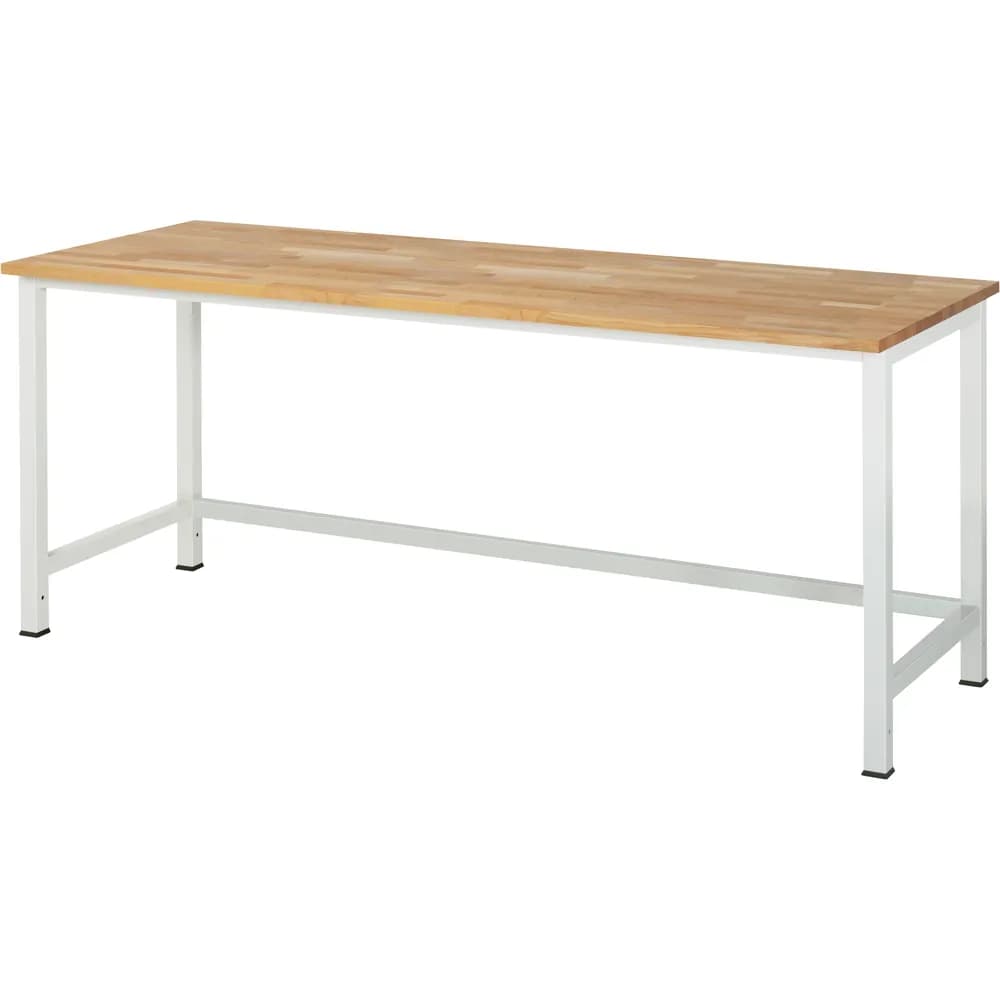 RAU. - Werktisch Modell 900, Bucheplatte, 2000 x 800 x 825mm