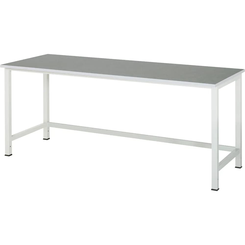 RAU. - Werktisch Modell 900, Linoleumplatte, 2000 x 800 x 825mm