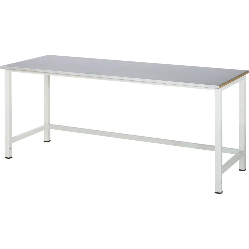 RAU. - Werktisch Modell 900, Stahlblechplatte, 2000 x 800 x 825mm