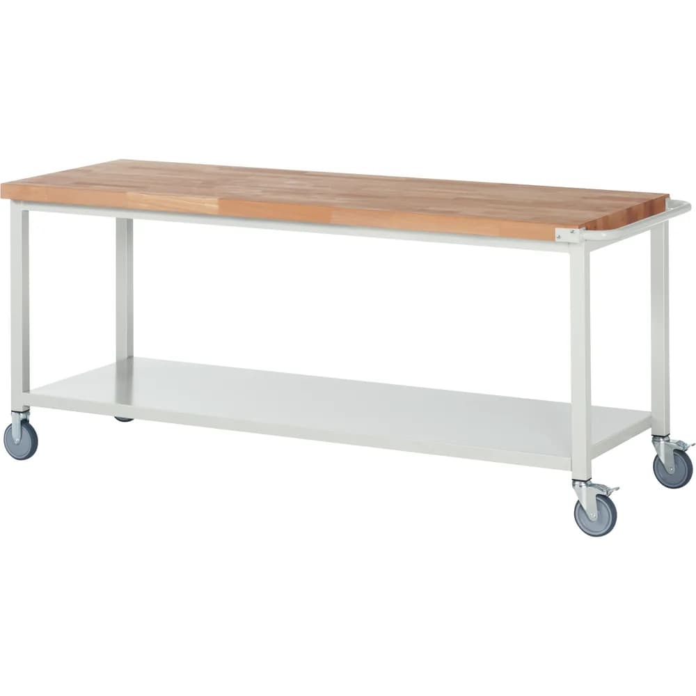 RAU. - Fahrbare Werkbank Modell 8000, 2000 x 700mm, Ablageboden
