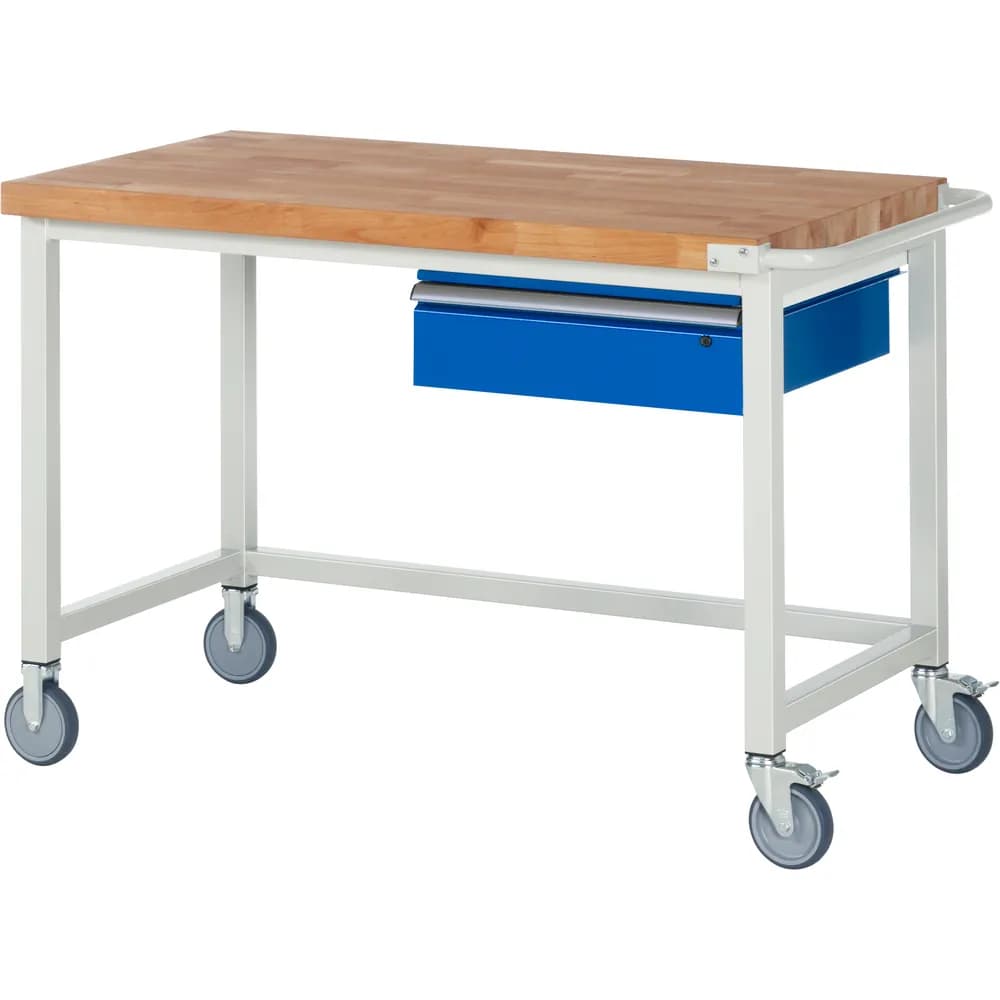 RAU. - Fahrbare Werkbank Modell 8001, 1000 x 700mm, 1 Schublade
