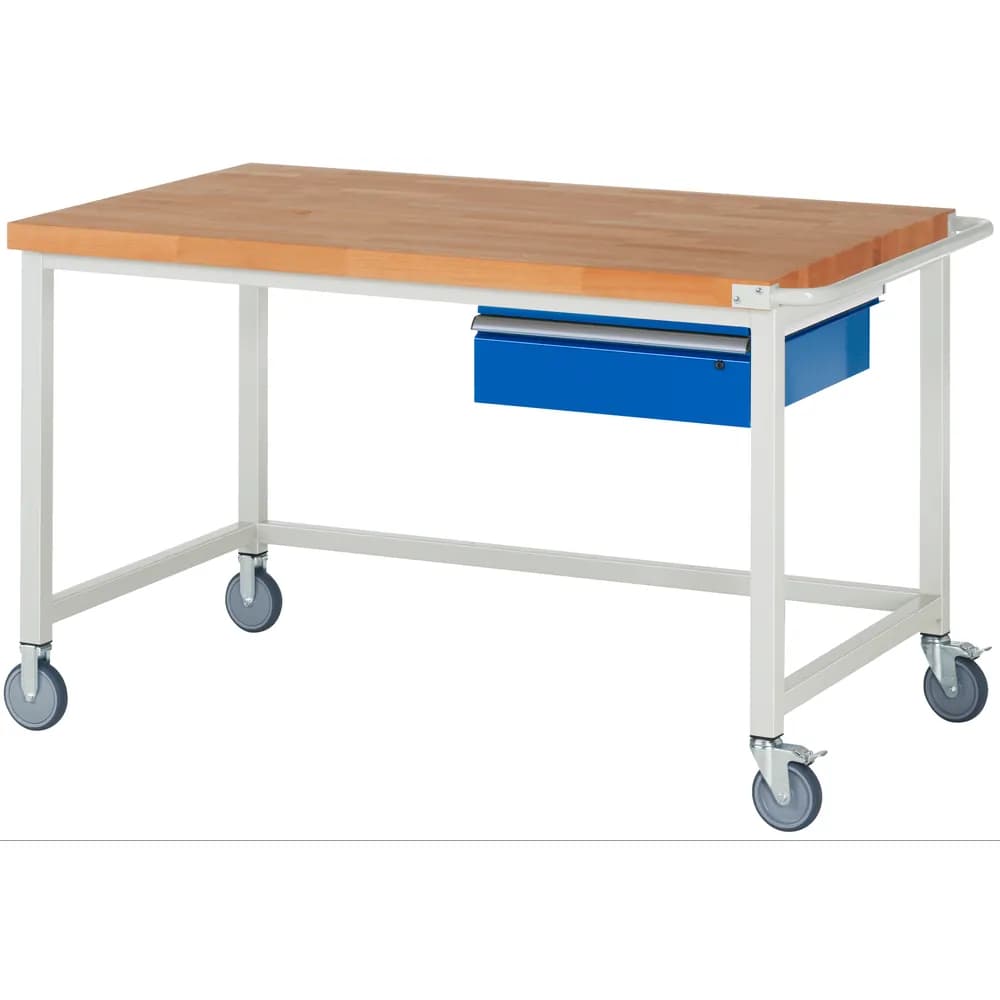 RAU. - Fahrbare Werkbank Modell 8001, 1500 x 900mm, 1 Schublade