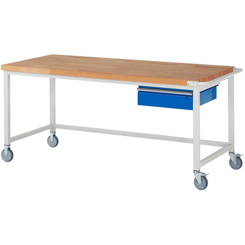 RAU. - Fahrbare Werkbank Modell 8001, 2000 x 900mm, 1 Schublade