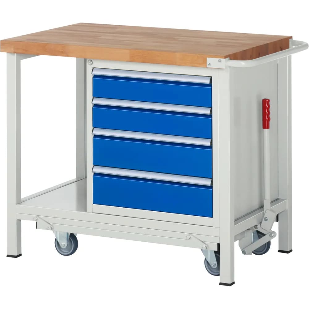 RAU. - Absenkbare Werkbank Modell 8162, 1000 x 700 x 880mm