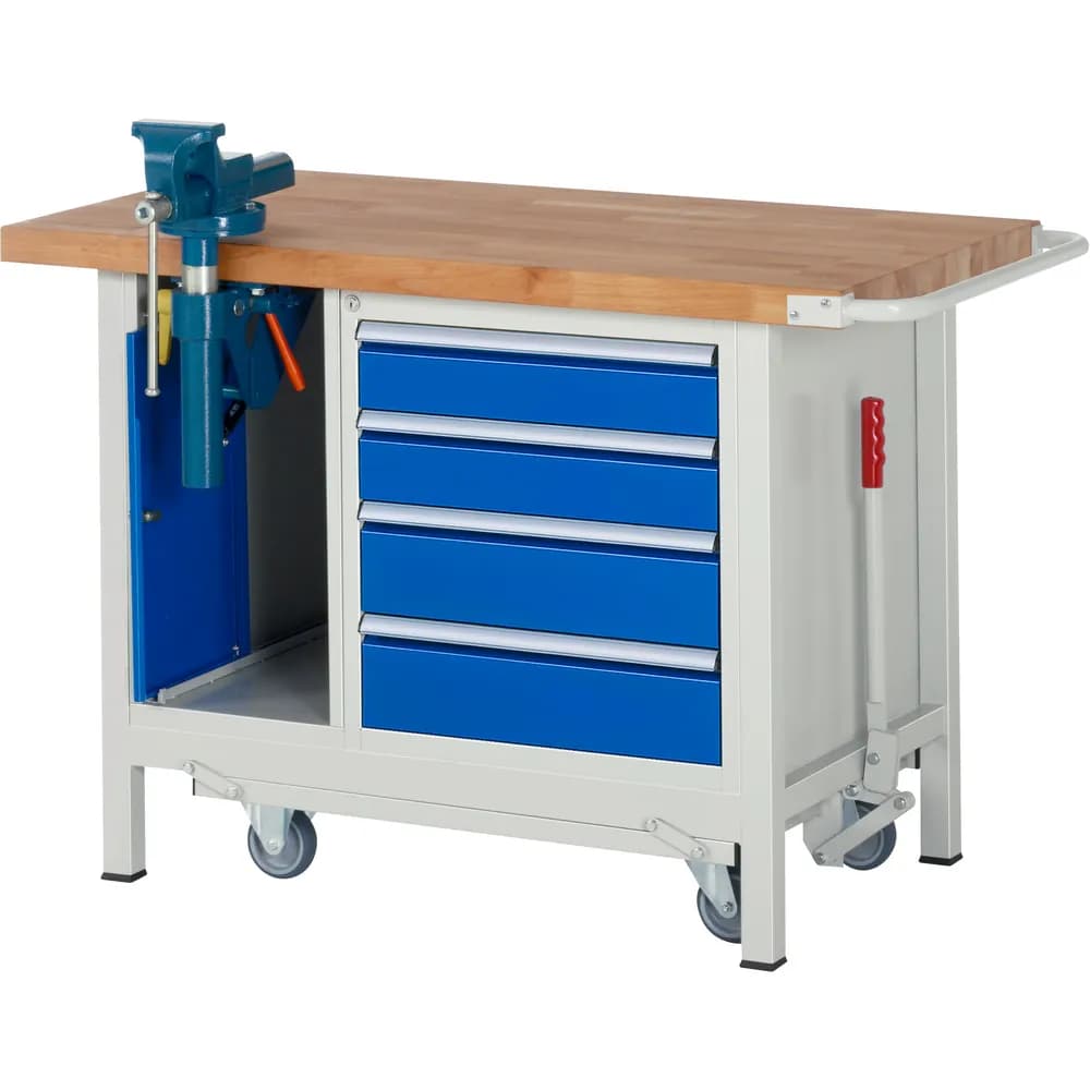 RAU. - Absenkbare Werkbank Modell 8185, 1250 x 700 x 880mm