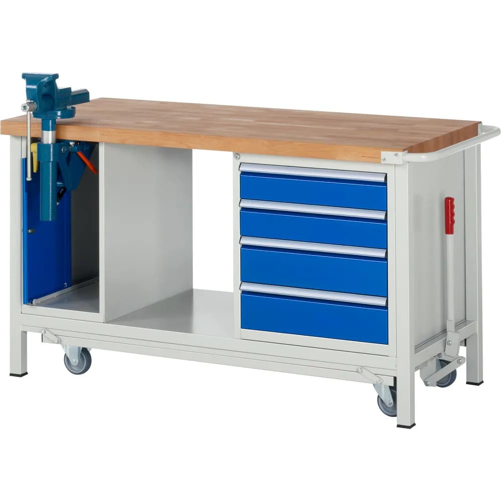 RAU. - Absenkbare Werkbank Modell 8185, 1500 x 700 x 880mm