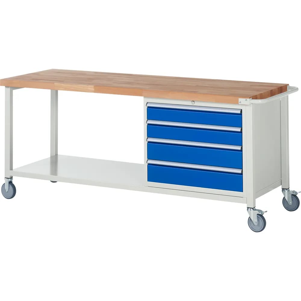 RAU. - Fahrbare Werkbank Modell 8262, 2000 x 700mm