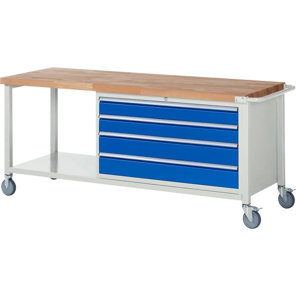 RAU. - Fahrbare Werkbank Modell 8362, 2000 x 700mm