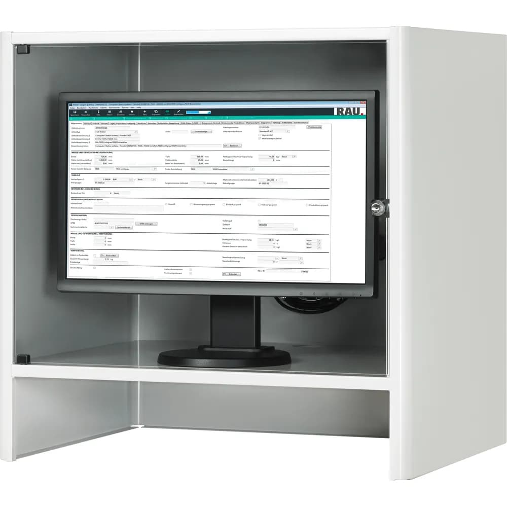 RAU. - Monitorgehäuse, abschließbar, 720 x 550 x 710mm