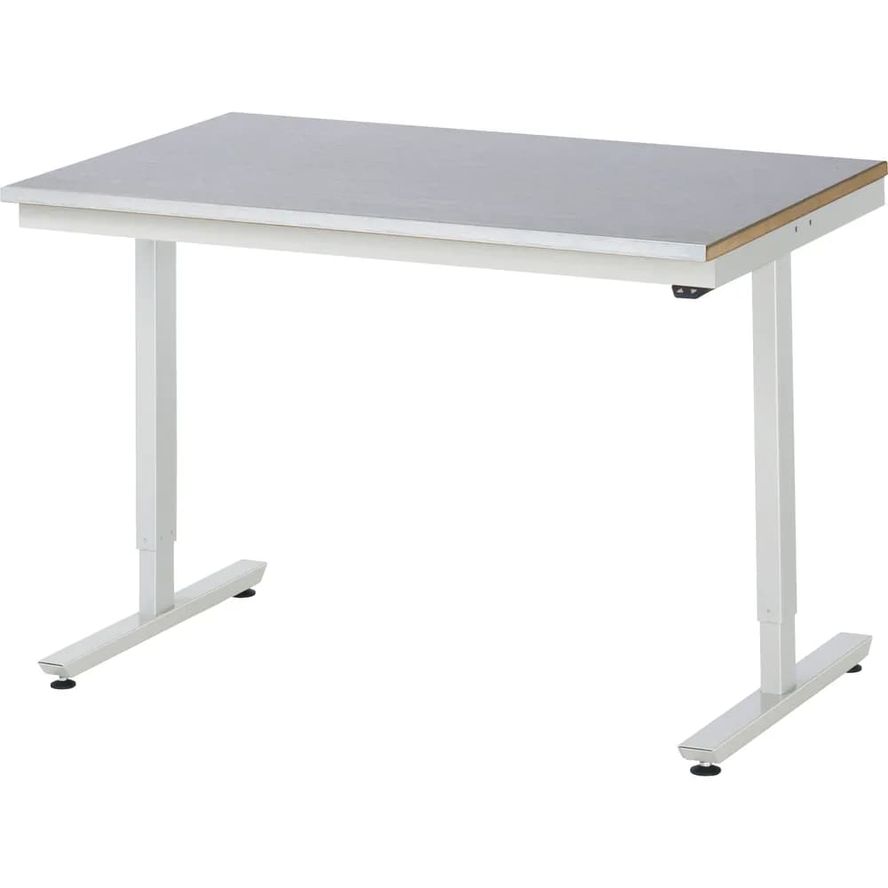 RAU. - Arbeitstisch adlatus 150, Stahlblechbelag-Platte 1250 x 800mm
