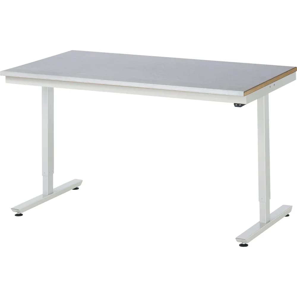 RAU. - Arbeitstisch adlatus 150, Stahlblechbelag-Platte 1500 x 800mm