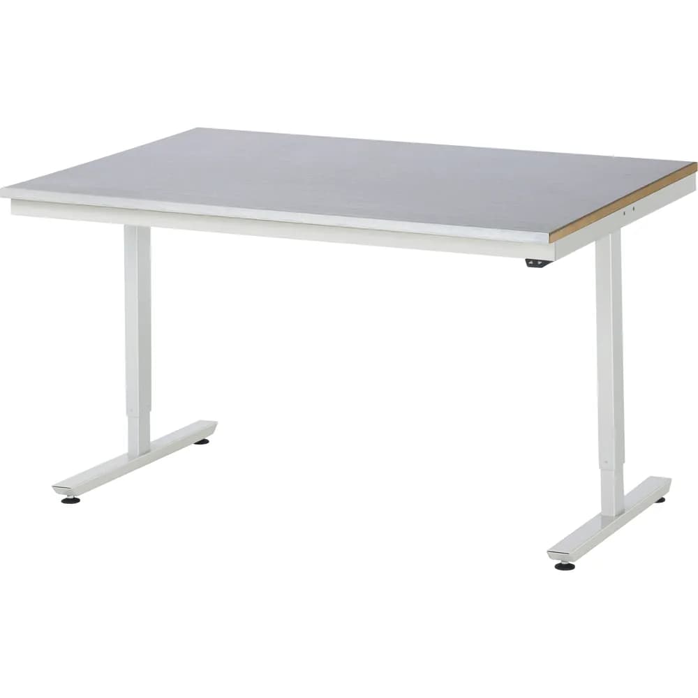 RAU. - Arbeitstisch adlatus 150, Stahlblechbelag-Platte 1500 x 1000mm