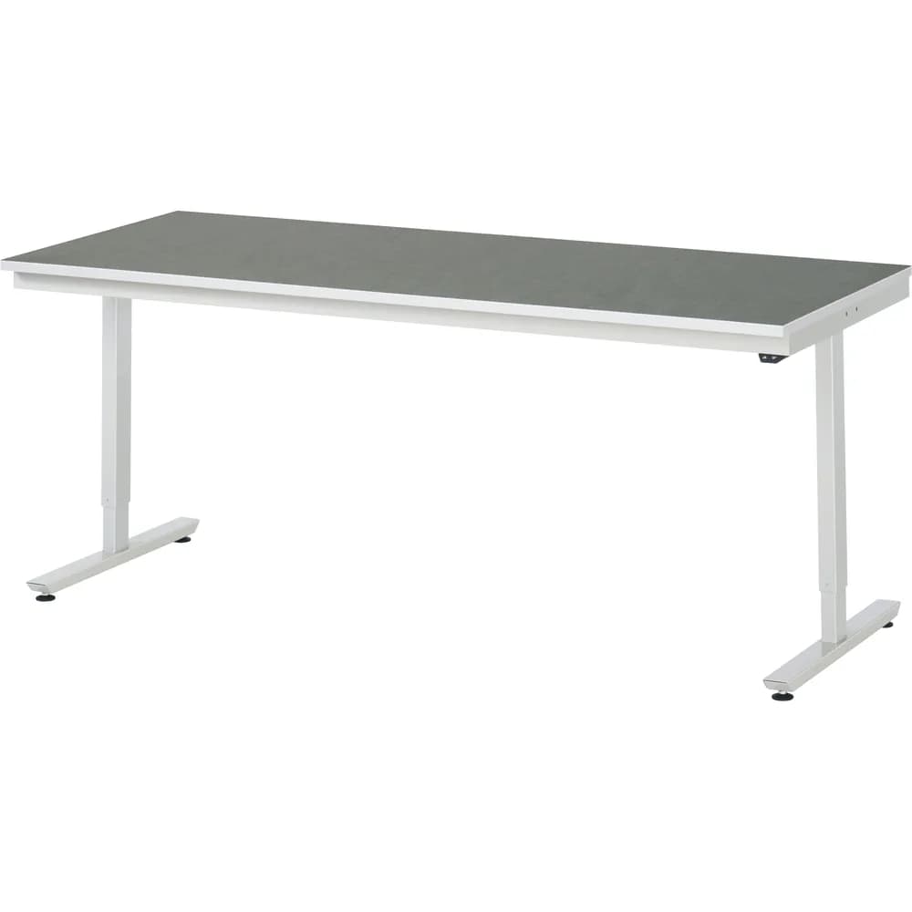 RAU. - Arbeitstisch adlatus 150, Linoleumplatte 2000 x 800mm