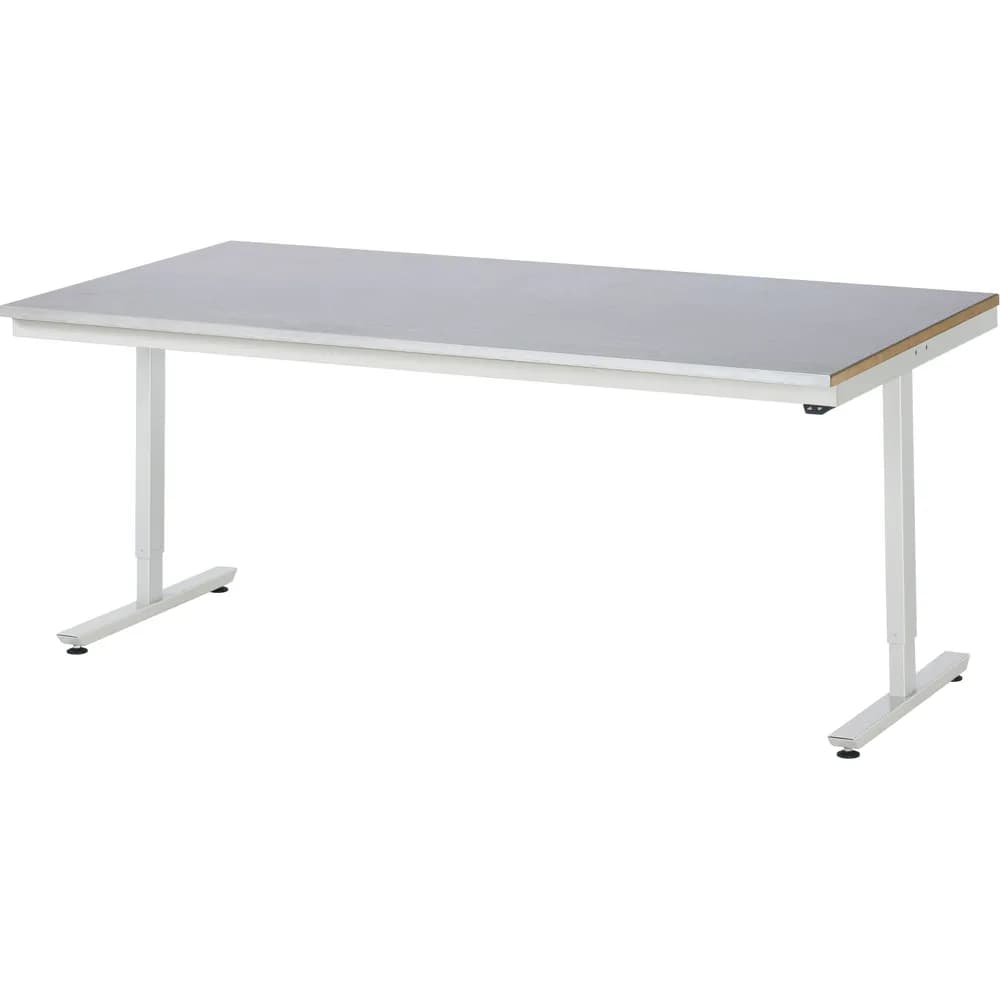 RAU. - Arbeitstisch adlatus 150, Stahlblechbelag-Platte 2000 x 1000mm
