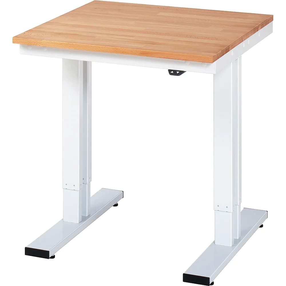 RAU. - Werktisch adlatus 300, Bucheplatte, 750 x 800 x 720-1120mm