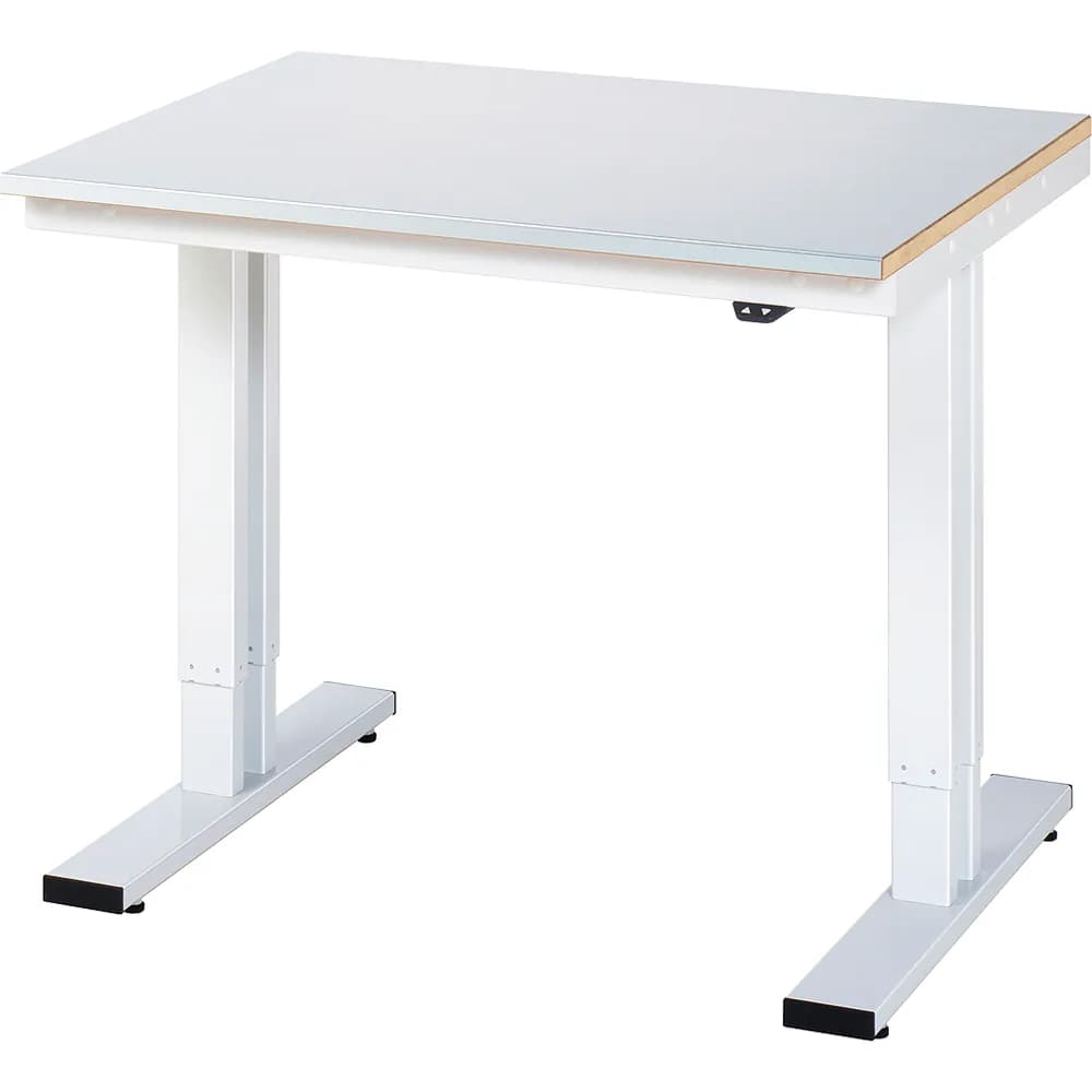 RAU. - Werktisch adlatus 300, Stahlblechplatte, 1000 x 800 x 720-1120mm
