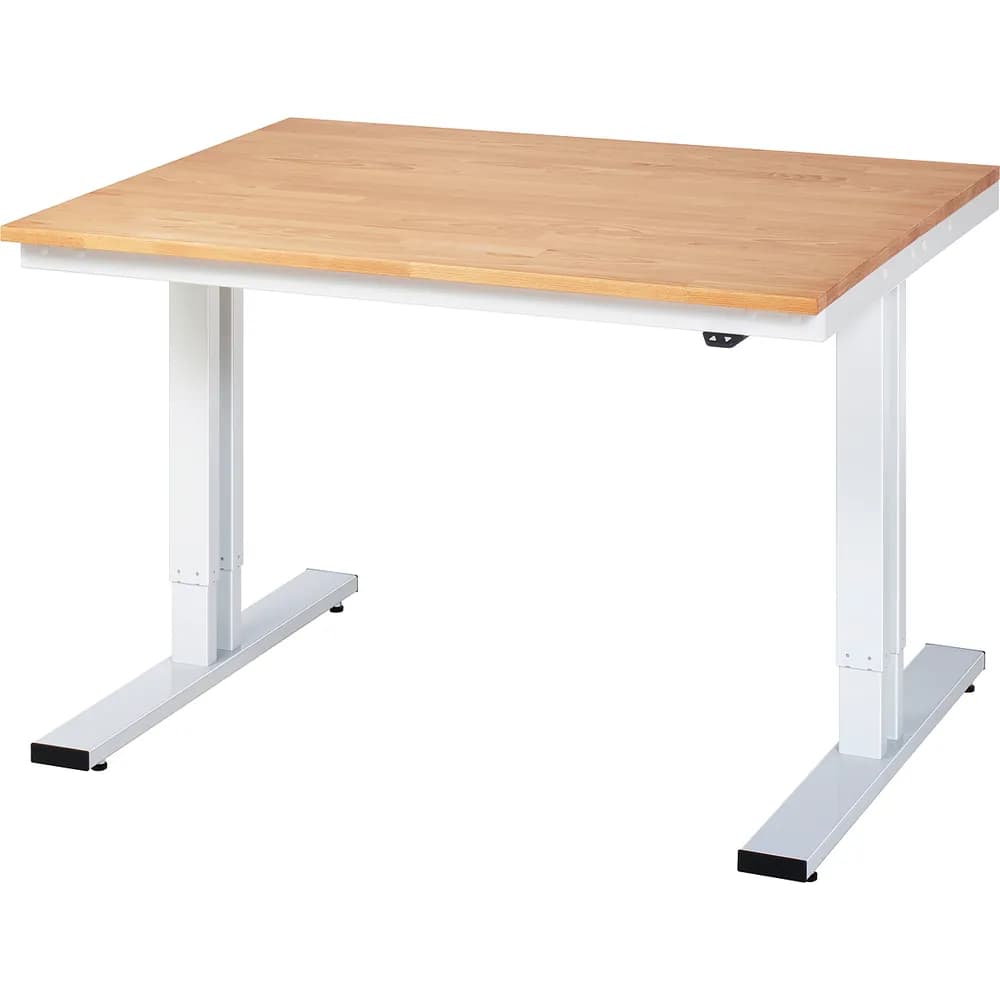 RAU. - Werktisch adlatus 300, Bucheplatte, 1250 x 1000 x 720-1120mm