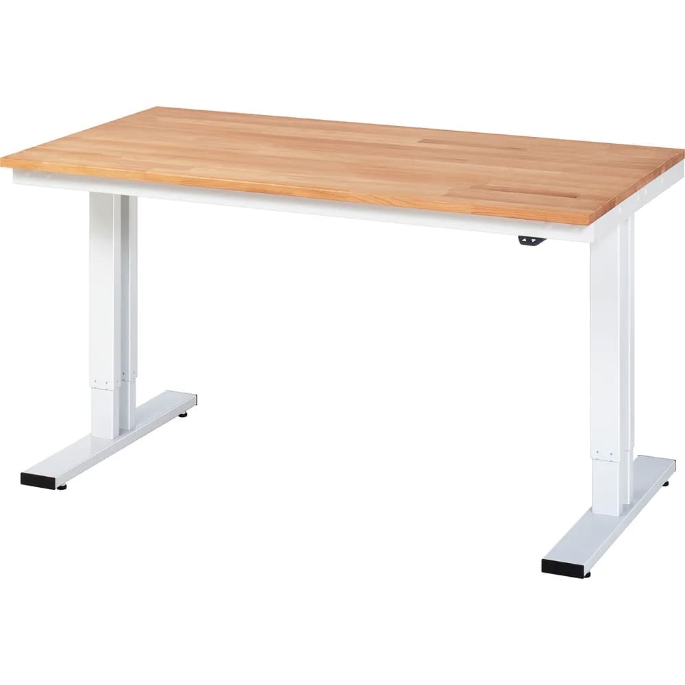 RAU. - Werktisch adlatus 300, Bucheplatte, 1500 x 800 x 720-1120mm