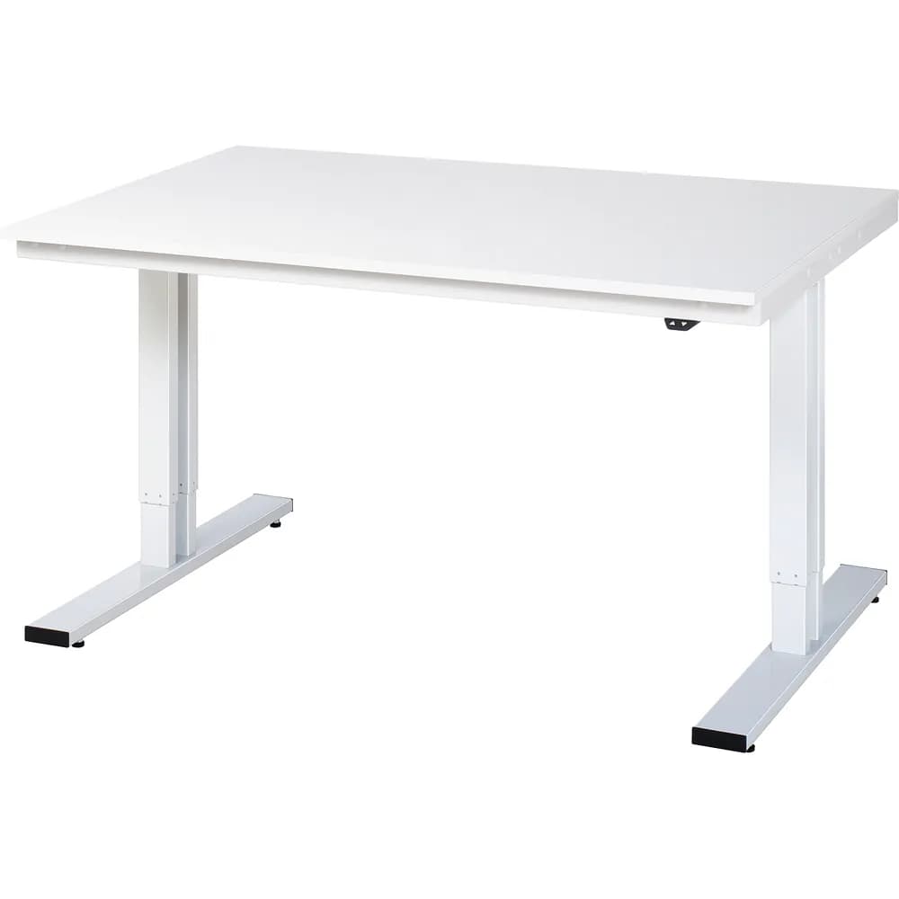 RAU. - Werktisch adlatus 300, EGB-Melamin-Platte, 1500 x 1000 x 720-1120mm