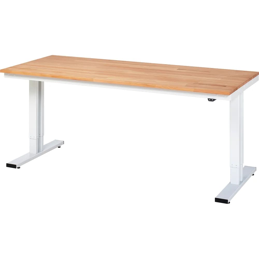 RAU. - Werktisch adlatus 300, Bucheplatte, 2000 x 800 x 720-1120mm