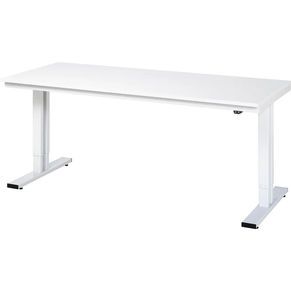RAU. - Werktisch adlatus 300, EGB-Melamin-Platte, 2000 x 800 x 720-1120mm