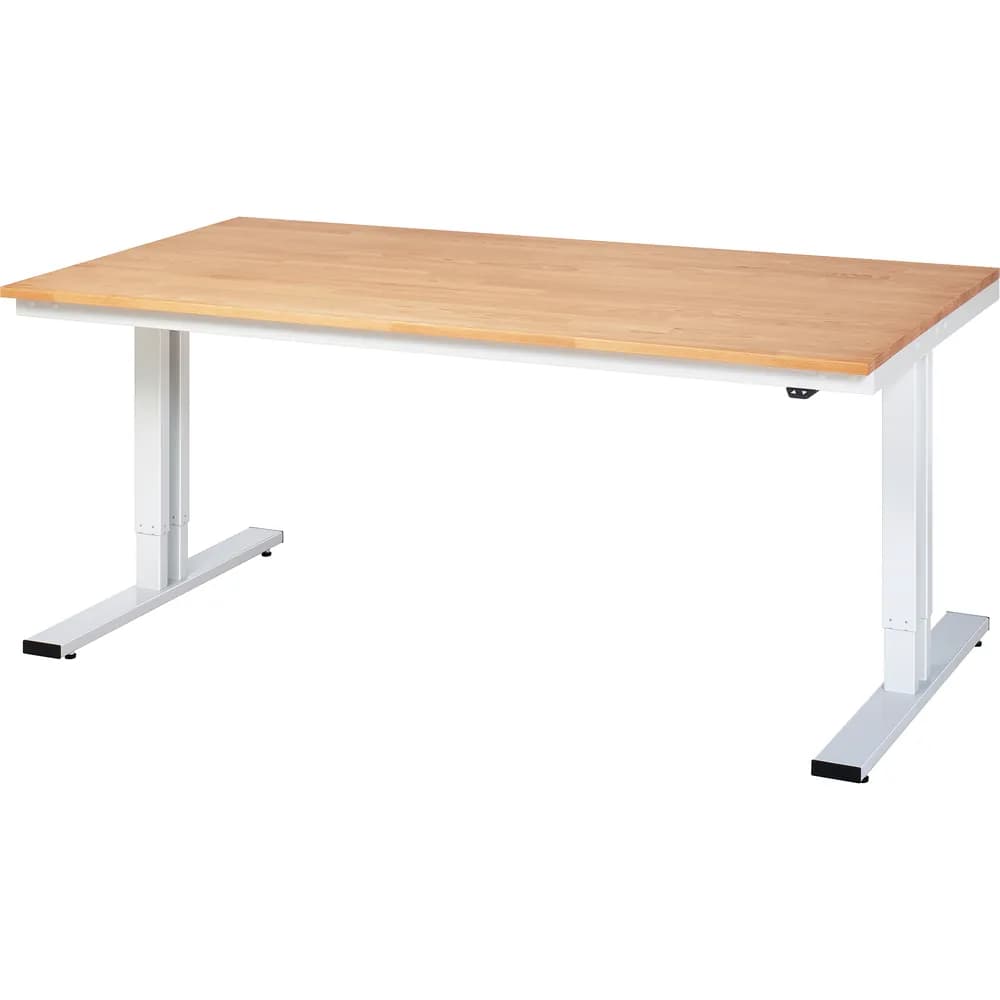 RAU. - Werktisch adlatus 300, Bucheplatte, 2000 x 1000 x 720-1120mm