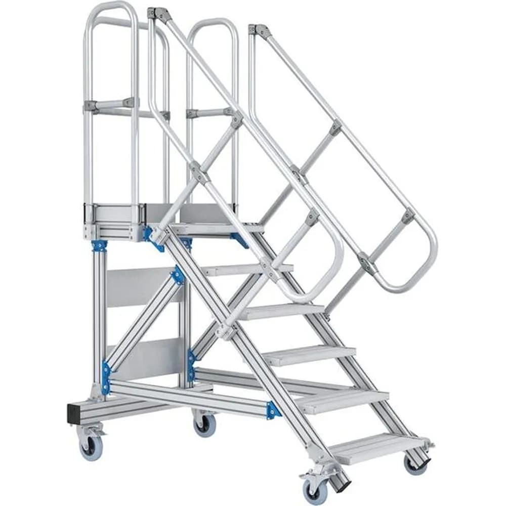 ZARGES - Treppe 11 Stufen, 45°, Stufenbreite 1000mm, beidseitiger Handlauf