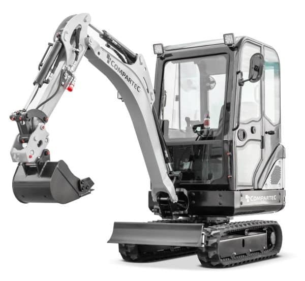 Minibagger âBobmaster Premiumâ â Diesel, 1900 kg mit Knickarm + Joystick Steuerung