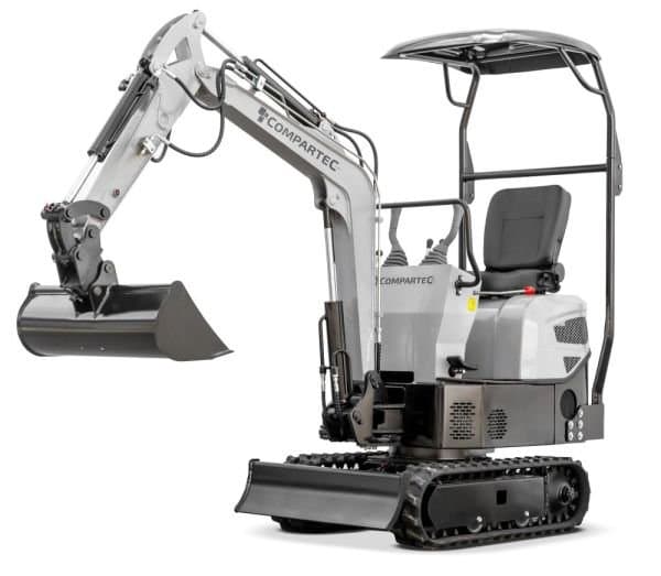 Minibagger „Bobmaster Pro“ – Diesel, 890 kg mit Knickarm + Schaufel-Set