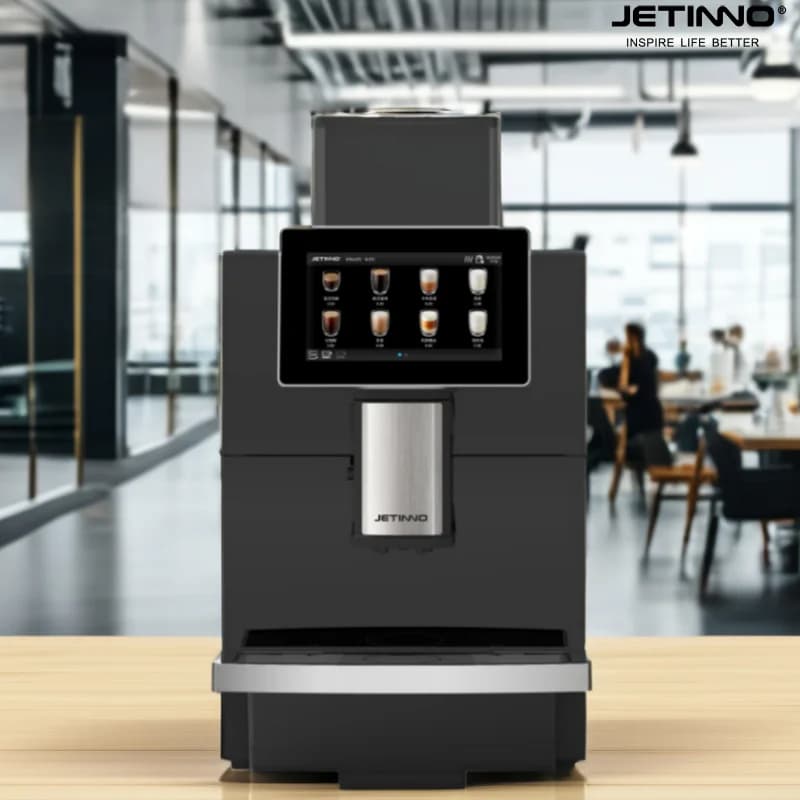 Machine à Café Barista Automatique JL30 – Écran Tactile, Moulin à Grains, 100 Tasses, Moussage Automatique
