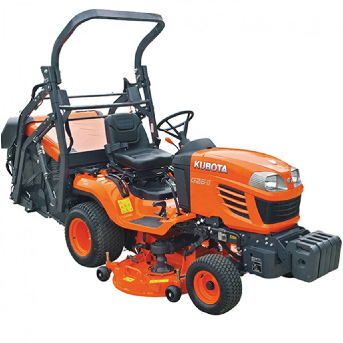 Tondeuse Autoportée Kubota G26HD-II Diesel 26 Ch – Éjection Arrière, Ramassage Intégré, Bennage en Hauteur, Bac 560 L