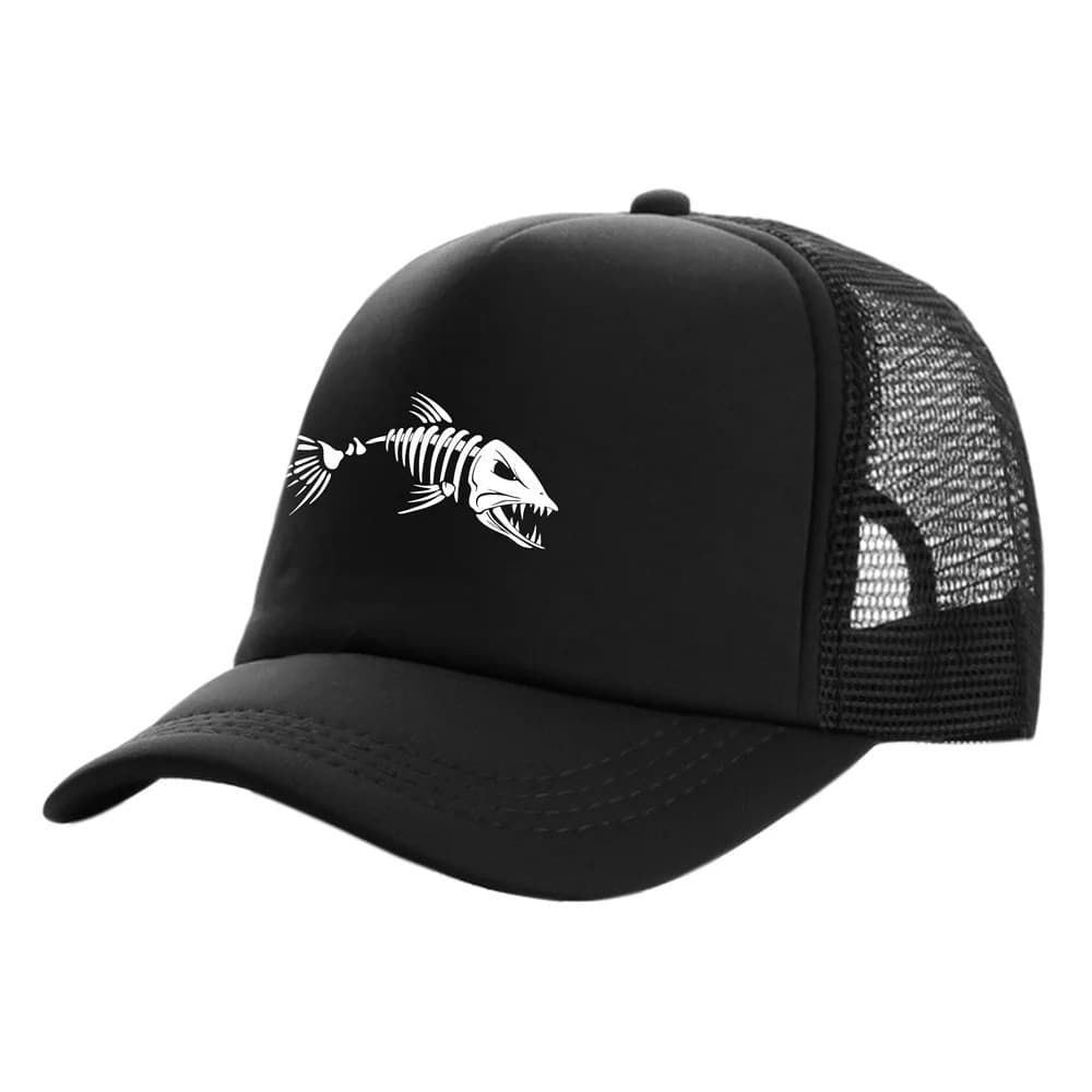 Casquette Trucker Pour Pêcheur (Modèle: Noir et Blanc)