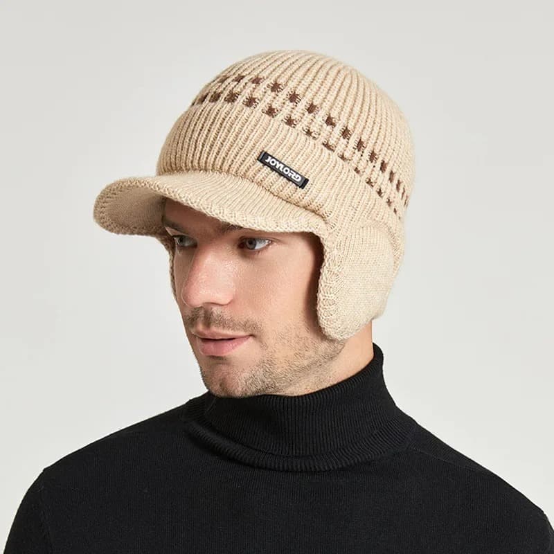 Casquette Bonnet avec Oreillettes (Modèle: Beige)