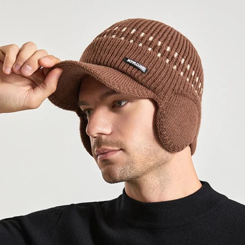 Casquette Bonnet avec Oreillettes (Modèle: Marron)