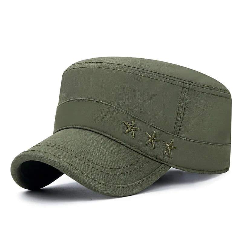 Casquette Militaire Étoiles Brodées (Couleur: Vert)