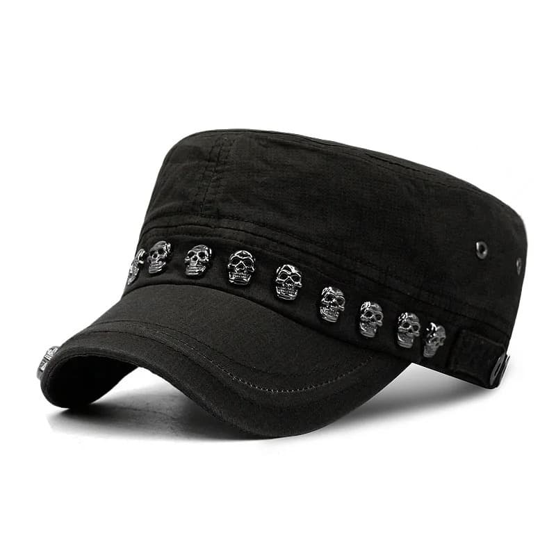 Casquette Militaire TĂŞte de Mort (Couleur: Noir)