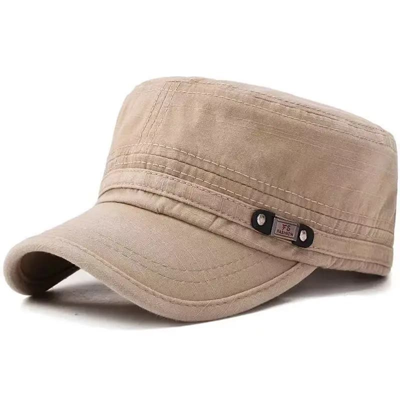 Casquette Militaire en Coton Délavé (Modèle: Beige)
