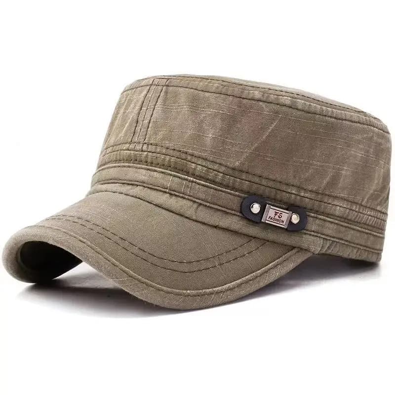 Casquette Militaire en Coton Délavé (Modèle: Vert)