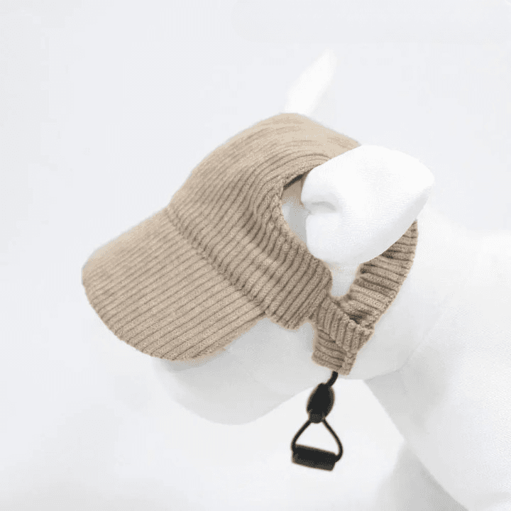 Casquette Pour Chien en Velours (Couleur: Beige, Taille: S)