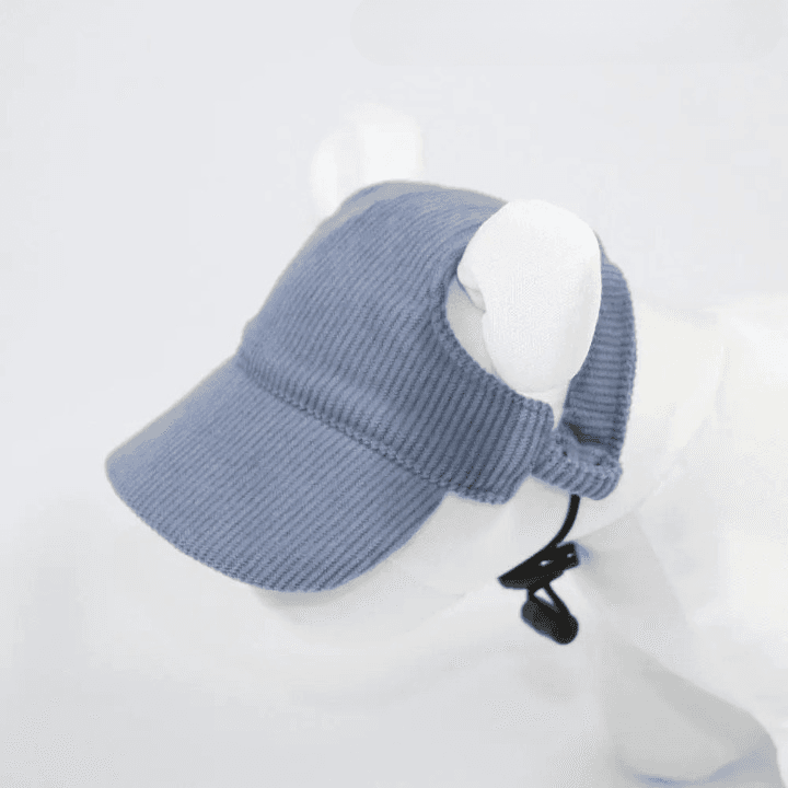 Casquette Pour Chien en Velours (Couleur: Bleu, Taille: XS)