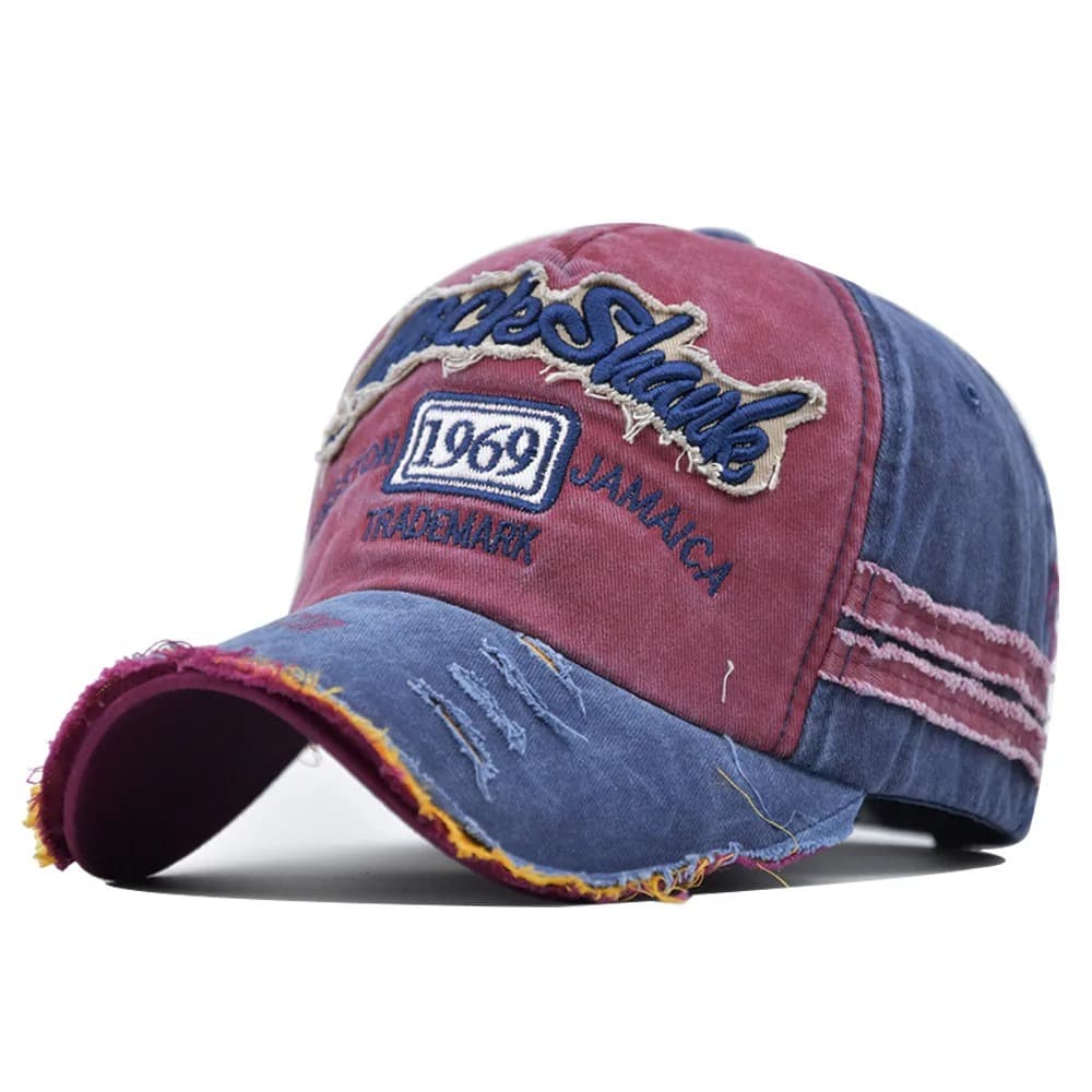 Casquette Vintage Style Baseball (Modèle: Bordeaux)