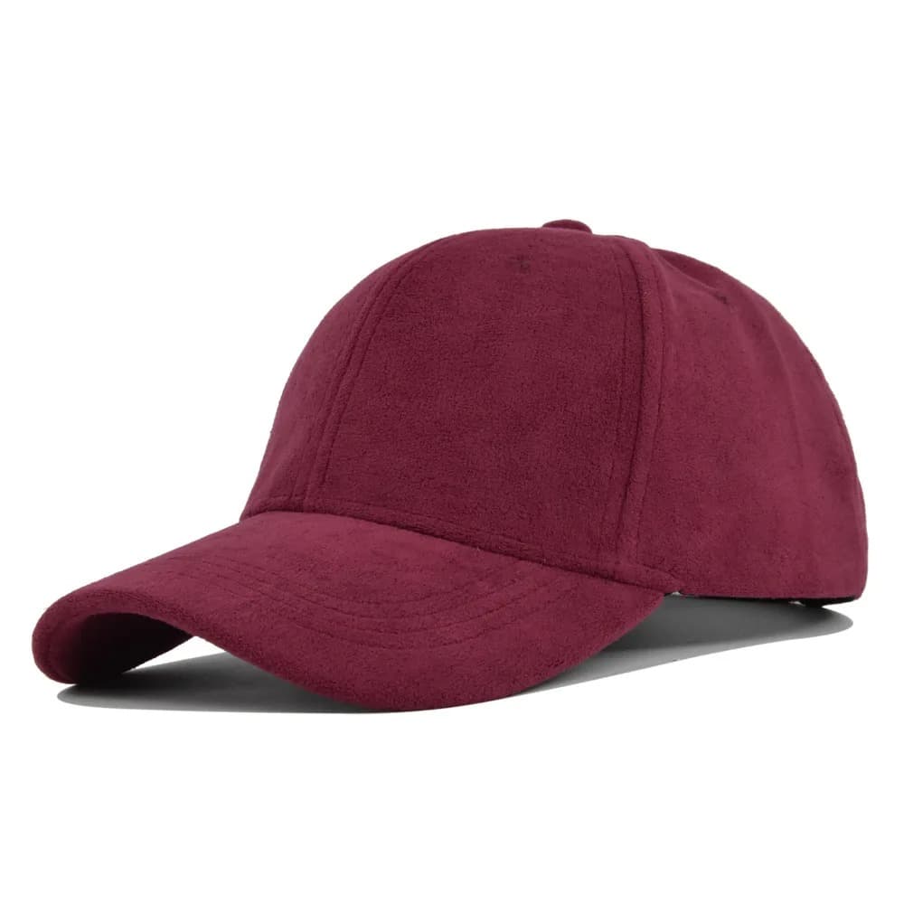 Casquette de Baseball en Daim Bordeaux
