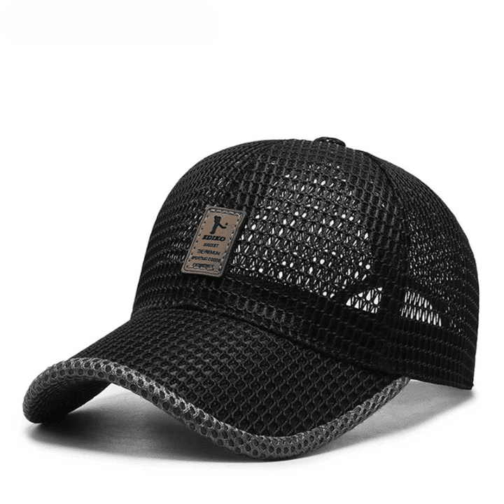 Casquette de Golf Noire à Maille Respirante