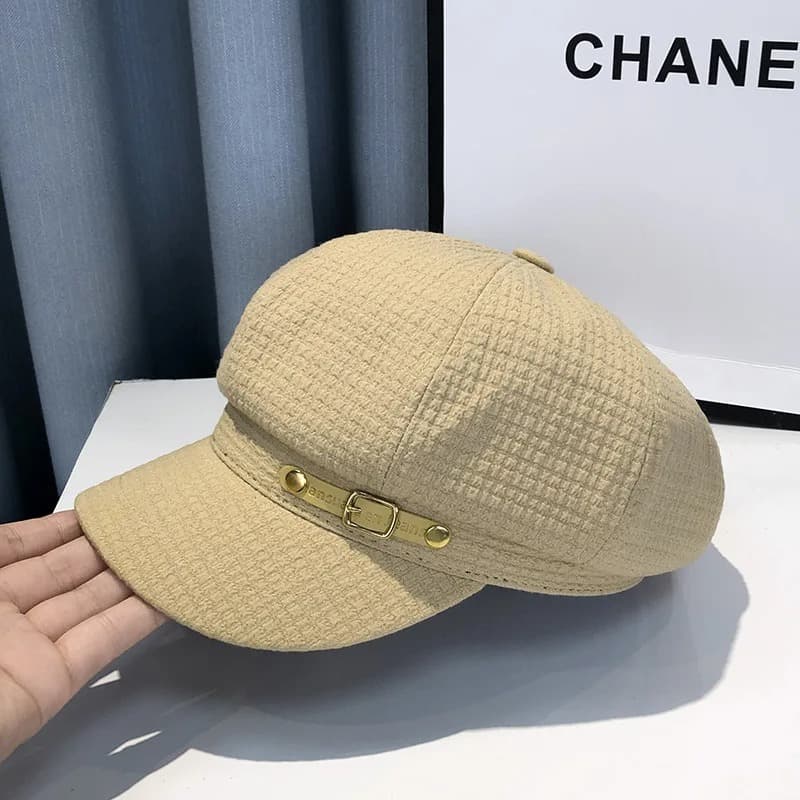 Beret Style Gavroche Pour Femme (Modèle: Beige)