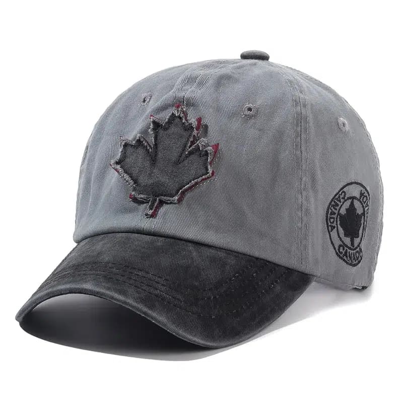 Casquette Baseball Feuille d'Hérable (Modèle: Gris)